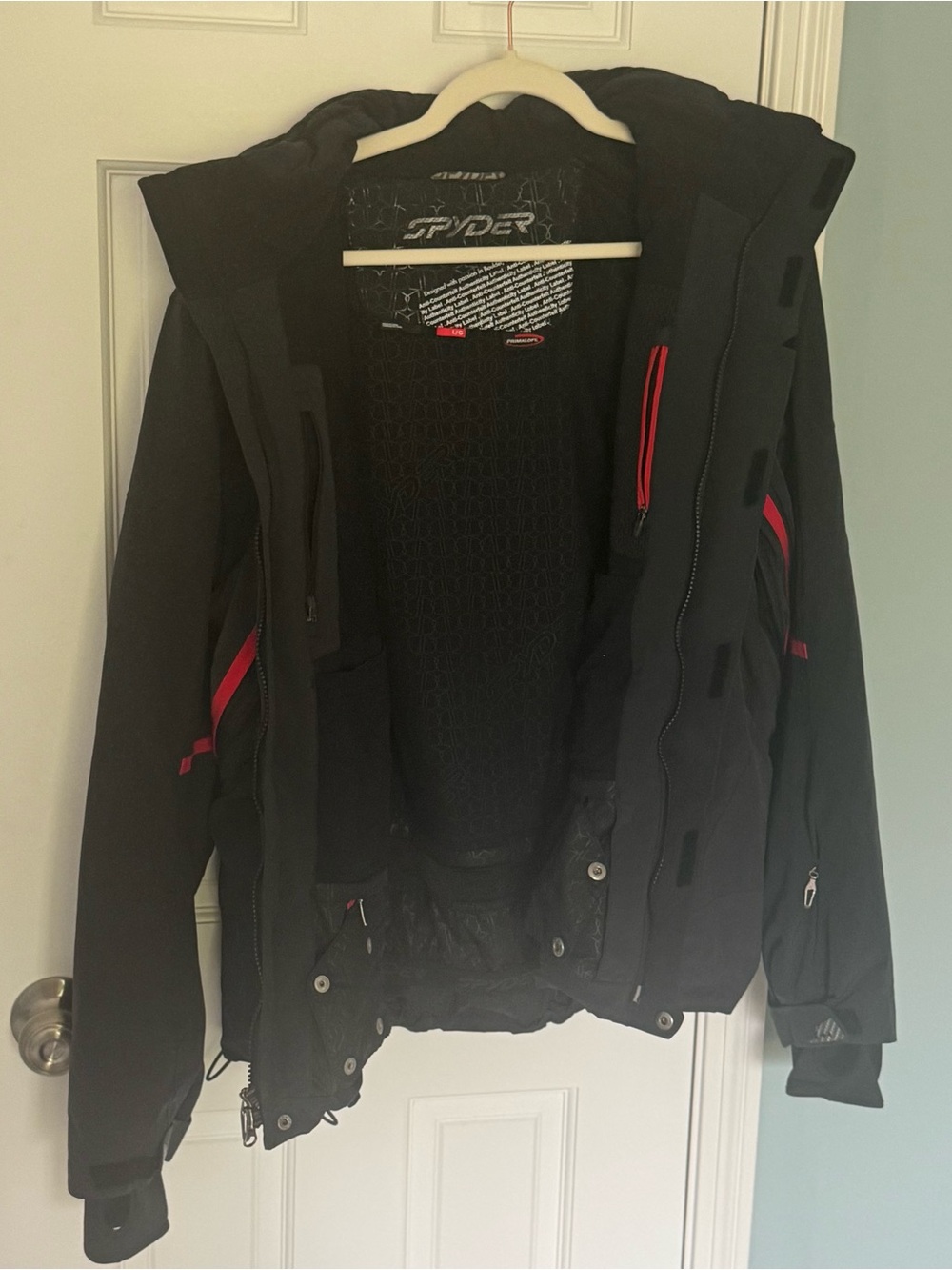Spyder Bromont Insulated Ski Jacket Black & Red F2011 113006 Sz L - Picture 9 of 11